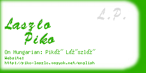 laszlo piko business card